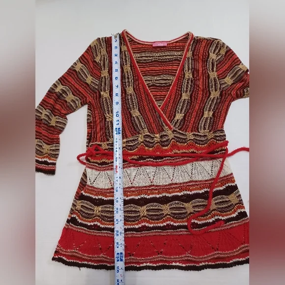 Vintage 60s 70s Colors Loose Knit Sweater - Picture 13 of 16